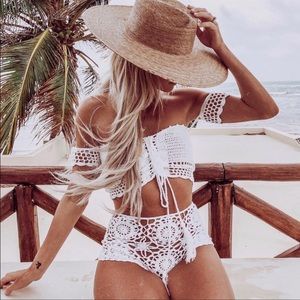 White Crochet Bikini